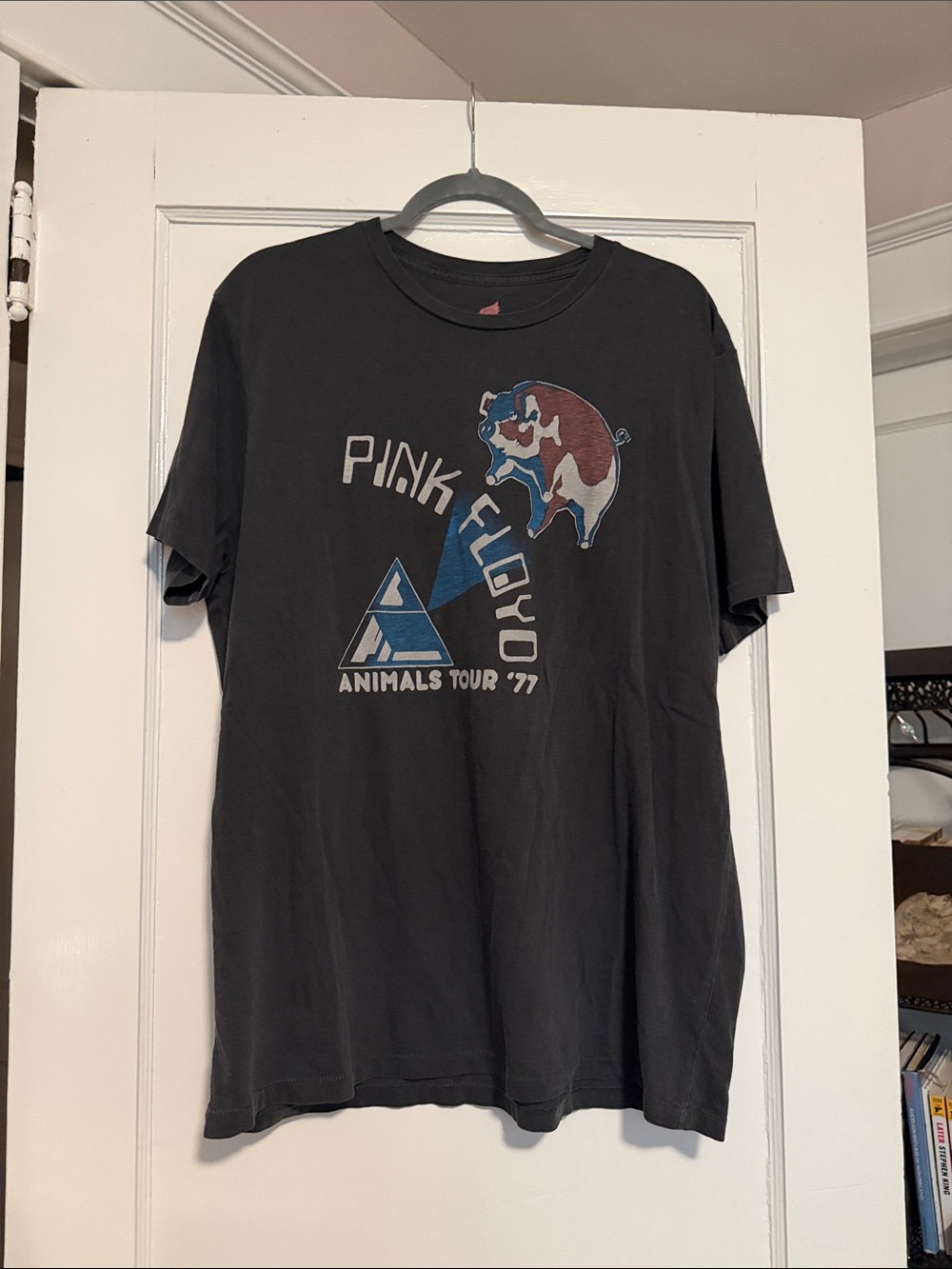 Pink Floyd Black Tee with Blue and Red Graphic